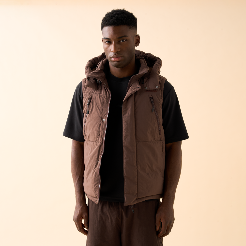 Mizuno BT Nylon taslan Down Vest Chaussures sportstyle Chicory Coffee Homme TailleXL